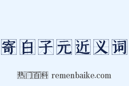寄白子元近义词是什么意思的图片